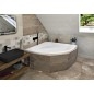 Polysan Baignoires - Baignoire d´angle ROSANA, 1400 x 1400 x 490 mm, blanc 64119
