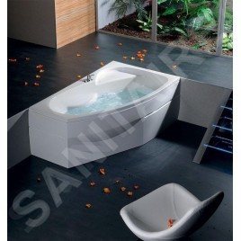 Polysan Baignoires - Baignoire asymétrique MAMBA R, 1700 x 1000 x 470 mm, blanc 77111