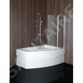 Polysan Baignoires - Baignoire asymétrique MAMBA R, 1700 x 1000 x 470 mm, blanc 77111
