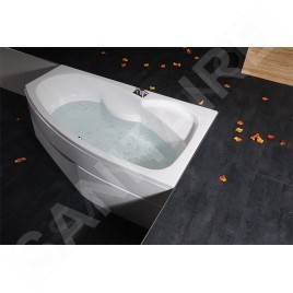 Polysan Baignoires - Baignoire asymétrique MAMBA R, 1700 x 1000 x 470 mm, blanc 77111