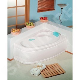 Polysan Baignoires - Baignoire asymétrique NAOS 180 R, 1800 x 1000 x 430 mm, droite, blanc 47111