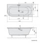 Polysan Baignoires - Baignoire asymétrique Astra R 1650 x 800 x 480 mm, droite, blanc 34611 Polysan Baignoires - Baignoire asymétrique Astra R 1650 x 800 x 480 mm, droite, blanc 34611