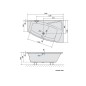 Polysan Baignoires - Baignoire EVIA 170 R, 1700 x 1000 x 470 mm, blanc 22611 Polysan Baignoires - Baignoire EVIA 170 R, 1700 x 1000 x 470 mm, blanc 22611