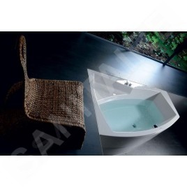 Polysan Baignoires - Baignoire EVIA 170 R, 1700 x 1000 x 470 mm, blanc 22611
