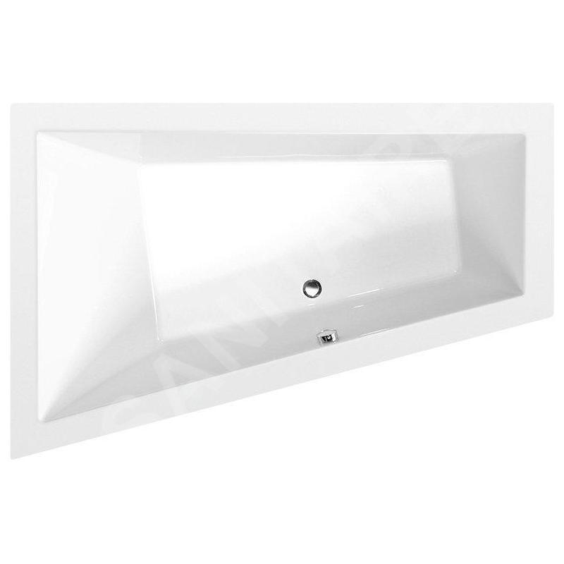 Polysan Baignoires - Baignoire asymétrique TRIANGL L, 1800 x 1200 x 500 mm, gauche, blanc 19611