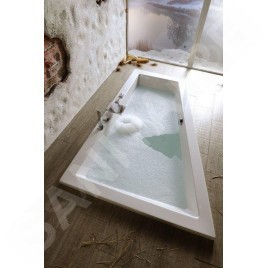 Polysan Baignoires - Baignoire asymétrique TRIANGL L, 1800 x 1200 x 500 mm, gauche, blanc 19611