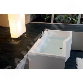 Polysan Baignoires - Baignoire asymétrique VERSYS L, 1600 x 840 x 470 mm, droit, blanc 15611