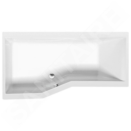 Polysan Baignoires - Baignoire asymétrique VERSYS L, 1700 x 840 x 470 mm, gauche, blanc 70111