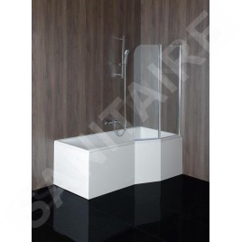Polysan Baignoires - Baignoire asymétrique VERSYS L, 1700 x 840 x 470 mm, gauche, blanc 70111