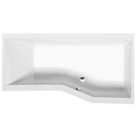 Polysan Baignoires - Baignoire asymétrique VERSYS L, 1700 x 840 x 470 mm, droit, blanc 70611
