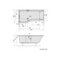 Polysan Baignoires - Baignoire asymétrique VERSYS L, 1600 x 840 x 470 mm, gauche, blanc 14611 Polysan Baignoires - Baignoire asymétrique VERSYS L, 1600 x 840 x 470 mm, gauche, blanc 14611
