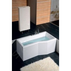 Polysan Baignoires - Baignoire asymétrique VERSYS L, 1600 x 840 x 470 mm, gauche, blanc 14611