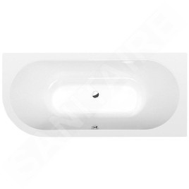 Polysan Baignoires - Baignoire asymétrique VIVA R 185, 1850 x 800 x 470 mm, droite, blanc 72129