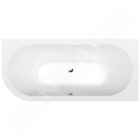 Polysan Baignoires - Baignoire asymétrique VIVA R 185, 1850 x 800 x 470 mm, droite, blanc 72129
