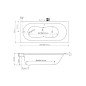 Aqualine Baignoires - Baignoire Jizera, 1600x700x390 mm, blanc G1670 Aqualine Baignoires - Baignoire Jizera, 1600x700x390 mm, blanc G1670