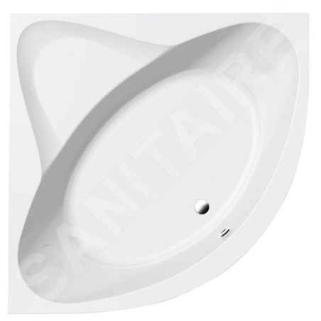 Aqualine Baignoires - Baignoire d'angle DYJE, 1500x1500x420 mm, blanc A1550