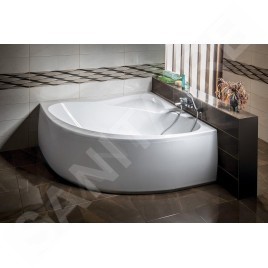 Aqualine Baignoires - Baignoire d'angle DYJE, 1500x1500x420 mm, blanc A1550