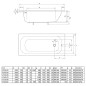 Aqualine Baignoires - Baignoire en émail 1500x700x390 mm, blanc V150x70 Aqualine Baignoires - Baignoire en émail 1500x700x390 mm, blanc V150x70