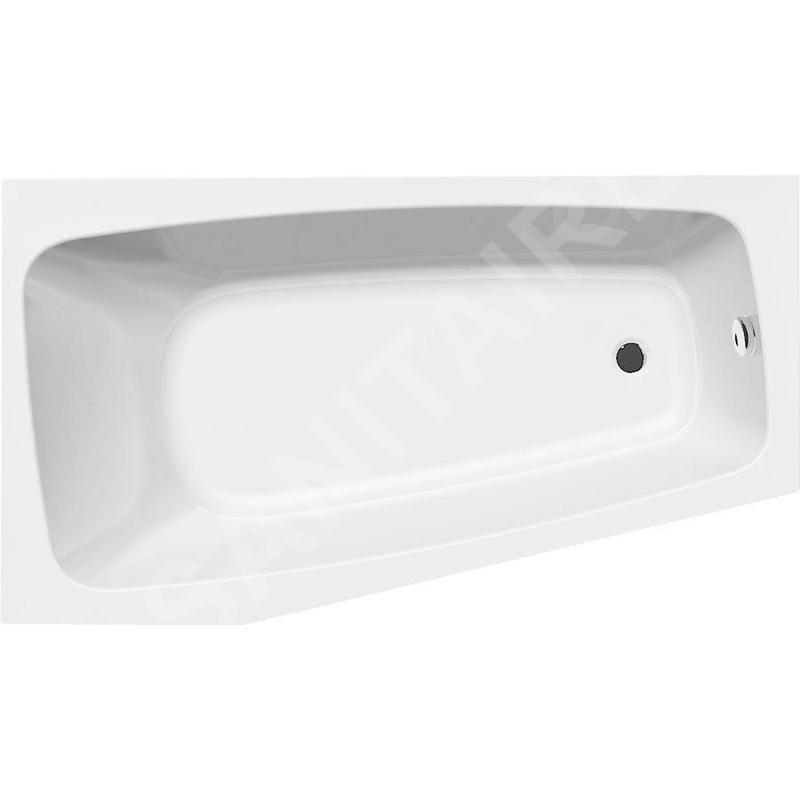 Aqualine Baignoires - Baignoire asymétrique Berounka, 1600x900x420 mm, gauche, blanc A1690 Aqualine Baignoires - Baignoire asymétrique Berounka, 1600x900x420 mm, gauche, blanc A1690