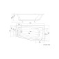 Aqualine Baignoires - Baignoire asymétrique Berounka, 1600x900x420 mm, gauche, blanc A1690 Aqualine Baignoires - Baignoire asymétrique Berounka, 1600x900x420 mm, gauche, blanc A1690