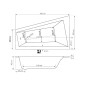 Aqualine Baignoires - Baignoire METUJE, 1600x1000x420 mm, droite, blanche G2611 Aqualine Baignoires - Baignoire METUJE, 1600x1000x420 mm, droite, blanche G2611