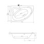 Aqualine Baignoires - Baignoire Orava 1480x900x380 mm, gauche, blanc G1590 Aqualine Baignoires - Baignoire Orava 1480x900x380 mm, gauche, blanc G1590