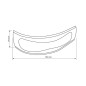 Aqualine Baignoires - Panneau latéral CIDLINA 150, L/P, blanc G3620