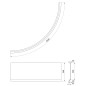 Aqualine Baignoires - Panneau frontal DYJE, hauteur 540 mm, blanc A1544 Aqualine Baignoires - Panneau frontal DYJE, hauteur 540 mm, blanc A1544