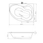 Aqualine Baignoires - Baignoire Cidlina, 1480x1050x450 mm, sans pieds, droite, blanche G3619 Aqualine Baignoires - Baignoire Cidlina, 1480x1050x450 mm, sans pieds, droite, blanche G3619