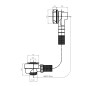 Sapho Senator - Garniture de vidage pour baignoire avec bowden, longueur 550 mm, bonde 72 mm, inox VR115528
