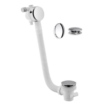 Sapho Senator - Garniture de vidage avec remplissage, ClickClack, longueur 900 mm, bonde 72 mm, inox VR269028