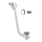 Sapho Senator - Garniture de vidage avec remplissage, ClickClack, longueur 900 mm, bonde 72 mm, inox VR269028