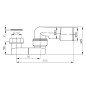Sapho Siphons - Siphon 1 1/2x40/50 mm, hauteur 52 mm, blanc 71693