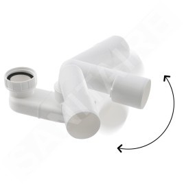Sapho Siphons - Siphon 1 1/2x40/50 mm, hauteur 52 mm, blanc 71693