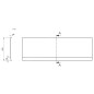 Polysan Couvert - Panneau frontal droit 130 R, 1300 x 520 mm, blanc 72868 Polysan Couvert - Panneau frontal droit 130 R, 1300 x 520 mm, blanc 72868