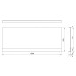 Polysan Couvert - Panneau frontal 130, 1300 x 520 mm, blanc 72852
