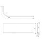 Polysan Viva - Panneau frontal R 185, droit, blanc 72149