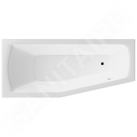 Aqualine Céramique - Baignoire Opava 1600x700x440 mm, gauche, blanc C1670