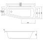 Aqualine Céramique - Baignoire Opava 1700x700x440 mm, droite, blanche A1771 Aqualine Céramique - Baignoire Opava 1700x700x440 mm, droite, blanche A1771