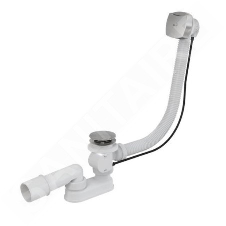 Alcadrain Garnitures de vidage - Garniture de vidange et de trop-plein pour baignoire, longueur 570 mm, chrome A51CR