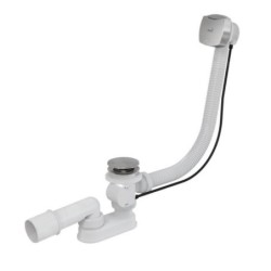 Alcadrain Garnitures de vidage - Kit vidange et trop-plein pour baignoire, longueur 800 mm, chromé A51CRM-80