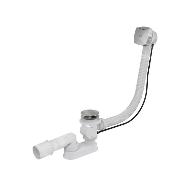 Alcadrain Garnitures de vidage - Kit vidange et trop-plein pour baignoire, longueur 800 mm, chromé A51CRM-80 Alcadrain Garnitures de vidage - Kit vidange et trop-plein pour baignoire, longueur 800 mm, chromé A51CRM-80