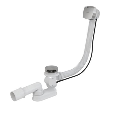 Alcadrain Garnitures de vidage - Kit vidange et trop-plein pour baignoire, longueur 800 mm, chromé A51CRM-80