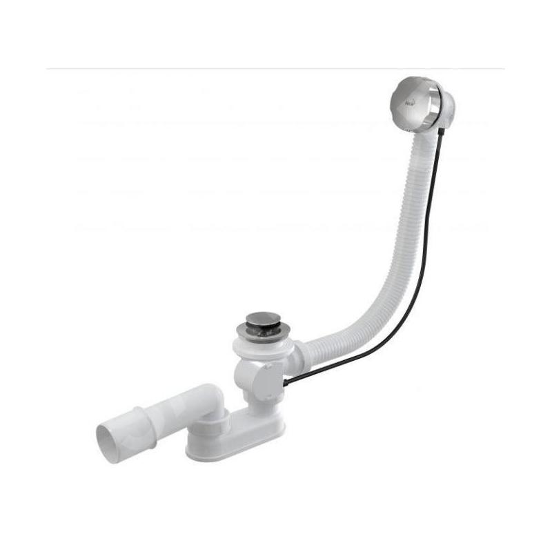 Alcadrain Garnitures de vidage - Garniture de vidange et de trop-plein pour baignoire, longueur 570 mm, chrome A55K Alcadrain Garnitures de vidage - Garniture de vidange et de trop-plein pour baignoire, longueur 570 mm, chrome A55K