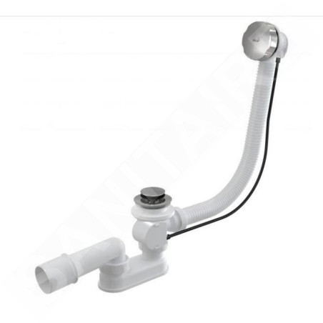 Alcadrain Garnitures de vidage - Garniture de vidange et de trop-plein pour baignoire, longueur 570 mm, chrome A55K