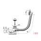 Alcadrain Garnitures de vidage - Kit vidange et trop-plein pour baignoire, longueur 800 mm, chromé A55KM-80 Alcadrain Garnitures de vidage - Kit vidange et trop-plein pour baignoire, longueur 800 mm, chromé A55KM-80