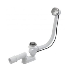 Alcadrain Garnitures de vidage - Kit vidange et trop-plein pour baignoire, longueur 1000 mm, chromé A55K-100