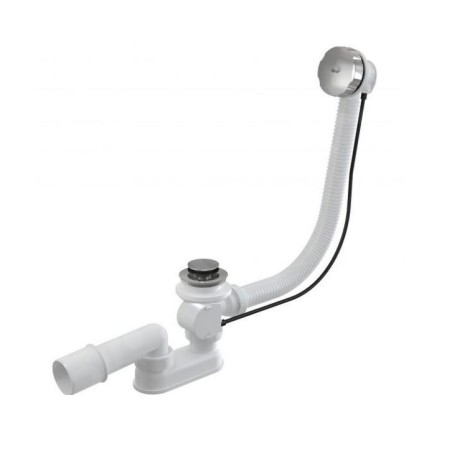Alcadrain Garnitures de vidage - Kit vidange et trop-plein pour baignoire, longueur 1000 mm, chromé A55K-100