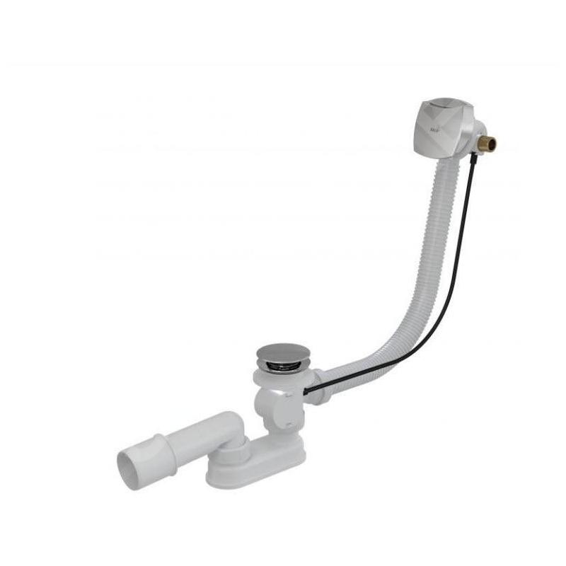 Alcadrain Garnitures de vidage - Kit vidange et trop-plein de baignoire avec remplissage, longueur 800 mm, chromé A564CRM1-80 Alcadrain Garnitures de vidage - Kit vidange et trop-plein de baignoire avec remplissage, longueur 800 mm, chromé A564CRM1-80