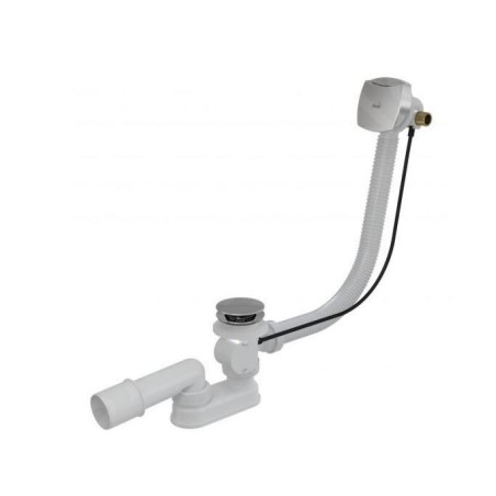 Alcadrain Garnitures de vidage - Kit vidange et trop-plein de baignoire avec remplissage, longueur 1000 mm, métal A564KM1-100